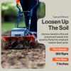 imageSuperHandy Electric TillerCultivator Battery powered 40V Lion 14quot Inch Tilling Width 4 Tine for Weed Removal ampamp Soil Cultivation