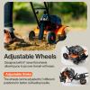 imageSuperHandy Electric TillerCultivator Battery powered 40V Lion 14quot Inch Tilling Width 4 Tine for Weed Removal ampamp Soil Cultivation