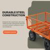 imageSuperHandy ElectricAssist Garden Cart  57 Cubic Ft Utility Wagon 440lbs Load AllTerrain 10in Wheels AntiRust Steel Frame Convertible Flatbed DesignManual