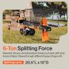 imageSuperHandy Log Splitter Electric Portable 6 Ton Ram System 134eHP 15Amp 1500Watt Motor Horizontal Full Beam with Steel Wedge for Fire Wood Splitting Forestry