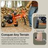 imageSuperHandy Log Splitter Portable 20 Ton Rapid Auto Return Ram System Bucher Gear Pump 7HP Engine Horizontal Full Beam Steel Wedge Firewood Splitting Forestry HarvestingOrange
