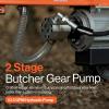 imageSuperHandy Log Splitter Portable Electric 14 Ton Rapid Auto Return Hydraulic Ram System Bucher Gear Pump 25eHP 15Amp Motor Horizontal Full Beam Steel Wedge Firewood Splitting Forestry Harvesting