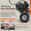 imageSuperHandy Portable 25 Ton Gas Log Splitter with 7HP Engine Bucher Gear Pump and HorizontalVertical Half Beam Steel Wedge for Firewood Splitting and Forestry Harvesting