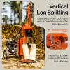 imageSuperHandy Portable 25 Ton Gas Log Splitter with 7HP Engine Bucher Gear Pump and HorizontalVertical Half Beam Steel Wedge for Firewood Splitting and Forestry Harvesting