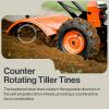imageSuperHandy Rear Tine Tiller  7HP Engine 16quot Width ampamp 12quot Depth Cultivator  Garden Soil Prep for Planting ampamp Vegetable Beds