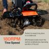 imageSuperHandy Tiller Cultivator 25HP 79cc 4 Stroke Ultra Duty 4 Premium Steel Adjustable Forward Rotating Tines for Garden Lawn Digging RootWeed Removal and Soil Cultivation