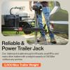 imageSuperHandy Trailer Power Tongue Jack Electric Manual AFrame 3500LBS Capacity DC 12V Trailer RV Camper or Boat Mountable Includes LED Work Light 48quot Inch Wire Harness