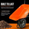imageSuperHandy Ultra Duty Electric Powered Wheelbarrow Utility Cart 24V DC 180W AGM Battery Driven 330LBS 150kgs Capacity ampamp 4 cuft of Cubage Material Debris Hauler Amazon Exclusive only for USA