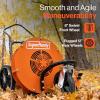 imageSuperHandy Walk Behind Leaf Blower Wheeled ManualPropelled 7HP 209cc 4 Stroke Wind Force of 150 MPH  1270 CFM at 3600RPM