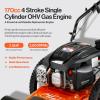 imageSuperHandy WalkBehind Gas String Trimmer  170cc 4Stroke 22quot Cutting Swath Adjustable Height Steel 14quot Wheels  Lawns Gardens Brush Field Clearing
