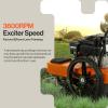imageSuperHandy WalkBehind Gas String Trimmer  170cc 4Stroke 22quot Cutting Swath Adjustable Height Steel 14quot Wheels  Lawns Gardens Brush Field Clearing