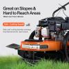 imageSuperHandy WalkBehind Gas String Trimmer  170cc 4Stroke 22quot Cutting Swath Adjustable Height Steel 14quot Wheels  Lawns Gardens Brush Field Clearing