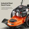 imageSuperHandy WalkBehind Gas String Trimmer  170cc 4Stroke 22quot Cutting Swath Adjustable Height Steel 14quot Wheels  Lawns Gardens Brush Field Clearing