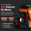 imageSuperHandy Wheelbarrow Utility Cart Electric 24V DC 330lbs Max Load Barrel Dump Material Debris Hauler Amazon Exclusive