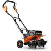 imageSuperHandy Electric TillerCultivator Battery powered 40V Lion 14quot Inch Tilling Width 4 Tine for Weed Removal ampamp Soil Cultivation