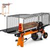 imageSuperHandy Log Splitter Electric Portable 6 Ton Ram System 134eHP 15Amp 1500Watt Motor Horizontal Full Beam with Steel Wedge for Fire Wood Splitting Forestry