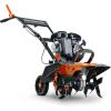 imageSuperHandy Tiller Cultivator 25HP 79cc 4 Stroke Ultra Duty 4 Premium Steel Adjustable Forward Rotating Tines for Garden Lawn Digging RootWeed Removal and Soil Cultivation