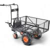 imageSuperHandy Utility Service Cart Power Wagon Wheelbarrow Electric 48V DC LiIon Powered 660Lbs Load and 1000Lbs Hauling Capacity Farm and Garden All Purpose Modular Cargo Bed