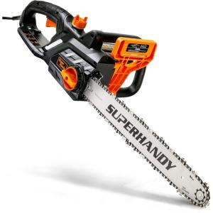imageSuperHandy Chainsaw 18Inch Corded Electric 120VAC 15Amp 1800W Lightweight Wood Tree Cutting Forestry Landscaping