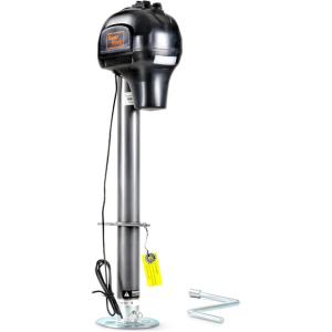 imageSuperHandy Trailer Power Tongue Jack Electric Manual AFrame 3500LBS Capacity DC 12V Trailer RV Camper or Boat Mountable Includes LED Work Light 48quot Inch Wire Harness