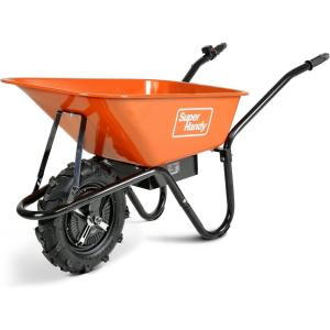 imageSuperHandy Ultra Duty Electric Powered Wheelbarrow Utility Cart 24V DC 180W AGM Battery Driven 330LBS 150kgs Capacity ampamp 4 cuft of Cubage Material Debris Hauler Amazon Exclusive only for USA