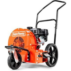 imageSuperHandy Walk Behind Leaf Blower Wheeled ManualPropelled 7HP 209cc 4 Stroke Wind Force of 150 MPH  1270 CFM at 3600RPM