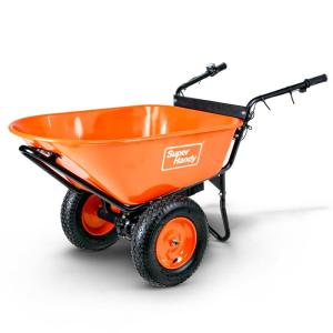 imageSuperHandy Wheelbarrow Utility Cart Electric 24V DC 330lbs Max Load Barrel Dump Material Debris Hauler Amazon Exclusive