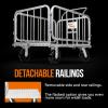 imageSuperHandy Cargo Trailer HeavyDuty Utility Cart  1200 lbs Capacity with Hitch 8quot Casters Compatible with SuperHandy Electric Tugger Cart