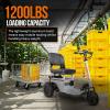 imageSuperHandy Cargo Trailer HeavyDuty Utility Cart  1200 lbs Capacity with Hitch 8quot Casters Compatible with SuperHandy Electric Tugger Cart