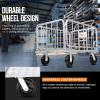 imageSuperHandy Cargo Trailer HeavyDuty Utility Cart  1200 lbs Capacity with Hitch 8quot Casters Compatible with SuperHandy Electric Tugger Cart