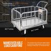 imageSuperHandy Cargo Trailer HeavyDuty Utility Cart  1200 lbs Capacity with Hitch 8quot Casters Compatible with SuperHandy Electric Tugger Cart
