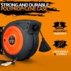imageSuperHandy Extension Cord Reel Retractable 16AWG x 50 Feet Long Industrial Polypropylene Ultra Heavy Duty 3C SJTOW Commercial Premium Grade Ultra Flexible Cable S3 Triple Tap Connector