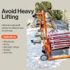 imageSuperHandy Material Lift Winch Stacker Pallet Truck Dolly Lift Table Fork Lift 330 Lbs 40quot Max Lift w 8quot Wheels Swivel Casters Patent Pending