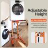 imageSuperHandy Material Lift Winch Stacker Pallet Truck Dolly Lift Table Fork Lift 330 Lbs 40quot Max Lift w 8quot Wheels Swivel Casters Patent Pending