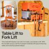 imageSuperHandy Material Lift Winch Stacker Pallet Truck Dolly Lift Table Fork Lift 330 Lbs 40quot Max Lift w 8quot Wheels Swivel Casters Patent Pending