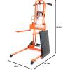 imageSuperHandy Material Lift Winch Stacker Pallet Truck Dolly Lift Table Fork Lift 330 Lbs 40quot Max Lift w 8quot Wheels Swivel Casters Patent Pending