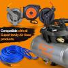 imageSuperHandy Portable Air Compressor 2 Gal 135 PSI Lion Battery Operated 60db Ultra Quiet ampamp Lightweight  For Air Tools Tire Inflation ampamp Construction