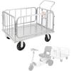 imageSuperHandy Cargo Trailer HeavyDuty Utility Cart  1200 lbs Capacity with Hitch 8quot Casters Compatible with SuperHandy Electric Tugger Cart