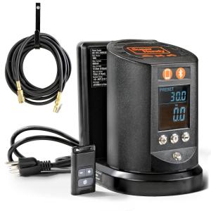 imageSuperHandy Automatic Tire Pressure Gauge  Wall Mountable AppBluetooth Control HighAccuracy Digital Gauge 25FT Air Hose Ideal for Cars Trucks ATVs and More
