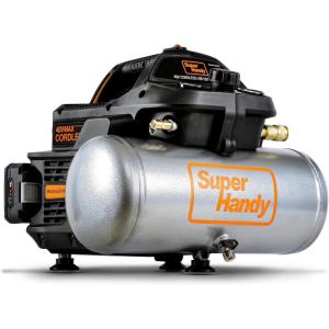 imageSuperHandy Portable Air Compressor 2 Gal 135 PSI Lion Battery Operated 60db Ultra Quiet ampamp Lightweight  For Air Tools Tire Inflation ampamp Construction