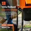 imageSuperHandy Leaf Mulcher Shredder Electric Waste Management Heavy Duty 120V AC 11quot Inch Cutting Blade 05quot Inch Cutting Capacity for Leaves Grass ampamp Clippings
