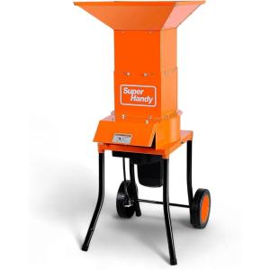 imageSuperHandy Leaf Mulcher Shredder Electric Waste Management Heavy Duty 120V AC 11quot Inch Cutting Blade 05quot Inch Cutting Capacity for Leaves Grass ampamp Clippings