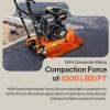 imageSuperHandy Plate Compactor Rammer 7 HP Gas Engine 4200Pounds of Compaction Force Rammer Jumping Jack Tamper 20  15 Inch Plate for Paving Landscapes Sidewalks Patios EPACARB Compliant