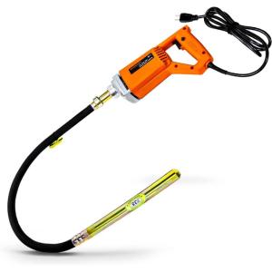 imageSuperHandy Concrete Vibrating Power Tool 13k VPM 49 Ft Flex Hose Immersion Shaft Cement Vibrarator Electric Corded Handheld 110VAC 1HP Motor  Remove Air Bubble Level ampamp Mix Concrete