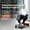 imageSuperHandy Passport Prime Power Mobility Scooter  Ultralight AviationGrade Aluminum Frame Foldable ampamp Compact for Indoor ampamp Outdoor 48V LiIon BatteryOrange  Black