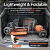 imageSuperHandy Passport Prime Power Mobility Scooter  Ultralight AviationGrade Aluminum Frame Foldable ampamp Compact for Indoor ampamp Outdoor 48V LiIon BatteryOrange  Black