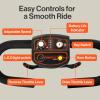 imageSuperHandy Passport Prime Power Mobility Scooter  Ultralight AviationGrade Aluminum Frame Foldable ampamp Compact for Indoor ampamp Outdoor 48V LiIon BatteryOrange  Black