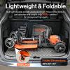 imageSuperHandy Passport Prime Power Mobility Scooter  Ultralight AviationGrade Aluminum Frame Foldable ampamp Compact for Indoor ampamp Outdoor 48V LiIon BatteryOrange  Black