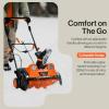 imageSuperHandy Electric Snow Thrower WalkBehind Blower Corded AC 120V 15A 18 x 10 Inch Clearing Path 25 Feet Throwing Distance 720 lbsMin LED Headlights for Driveway Walking Path Yards