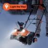 imageSuperHandy Electric Snow Thrower WalkBehind Blower Corded AC 120V 15A 18 x 10 Inch Clearing Path 25 Feet Throwing Distance 720 lbsMin LED Headlights for Driveway Walking Path Yards